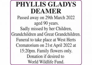 PHYLLIS DEAMER