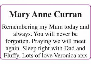 MARY ANNE CURRAN