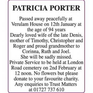 PATRICIA PORTER