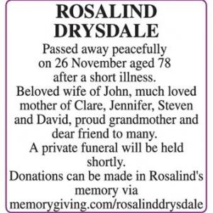 ROSALIND DRYSDALE