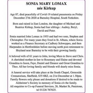 LOMAX – SONIA MARY