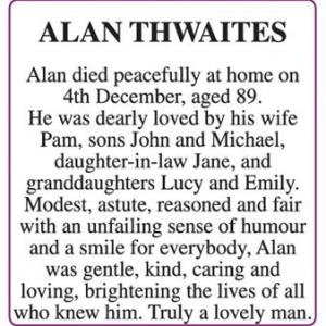 ALAN THWAITES