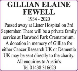 GILLIAN ELAINE FEWELL