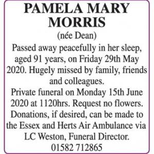 PAMELA MARY MORRIS