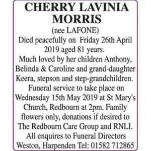 Cherry Lavinia Morris