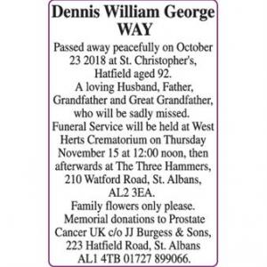 Dennis William George
WAY