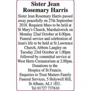 Sister Jean Rosemary Harris