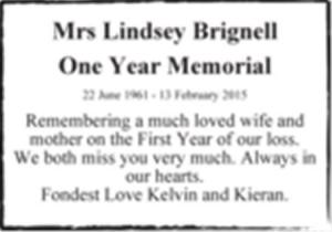 Mrs Lindsey Brignell