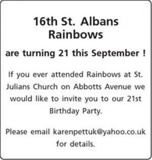 16th St. Albans Rainbows