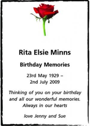 Rita Elsie Minns